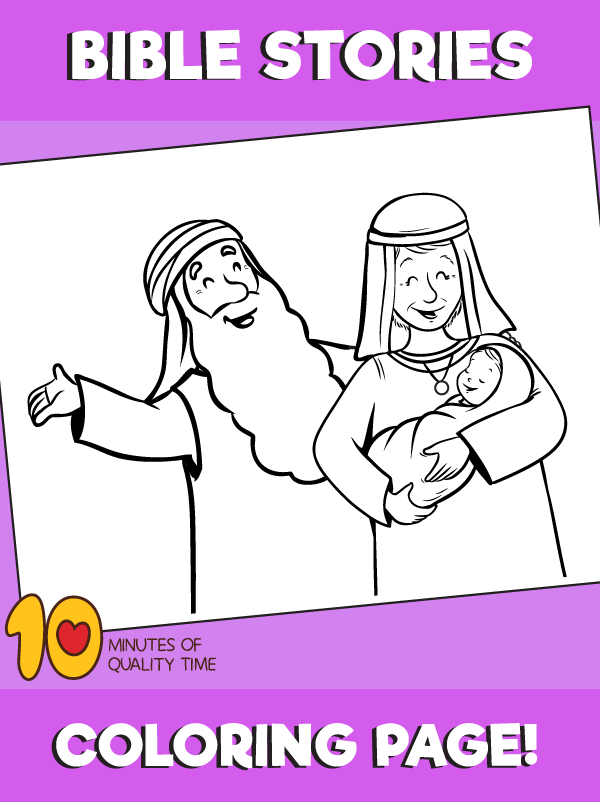 Abraham and sarah have a baby coloring page â minutes of quality time