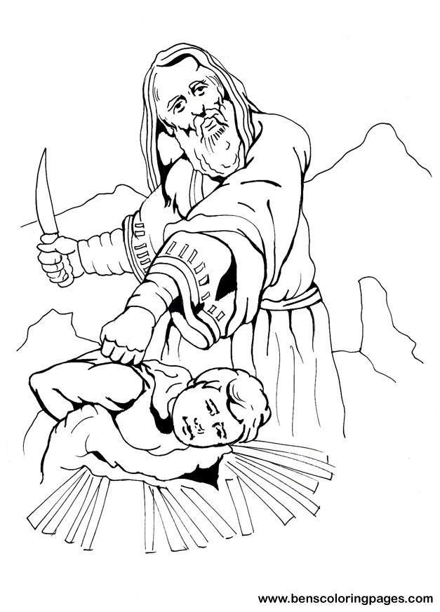 Abraham and isaac bible coloring book