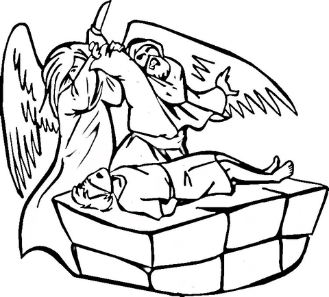 Abraham and isaac coloring page free printable coloring pages