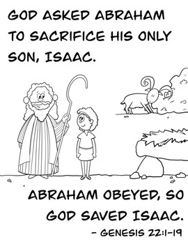 Abraham isaac bible coloring pages by sketchbykat tpt