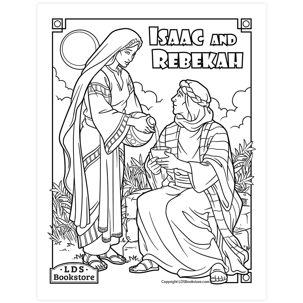 Isaac and rebekah coloring page