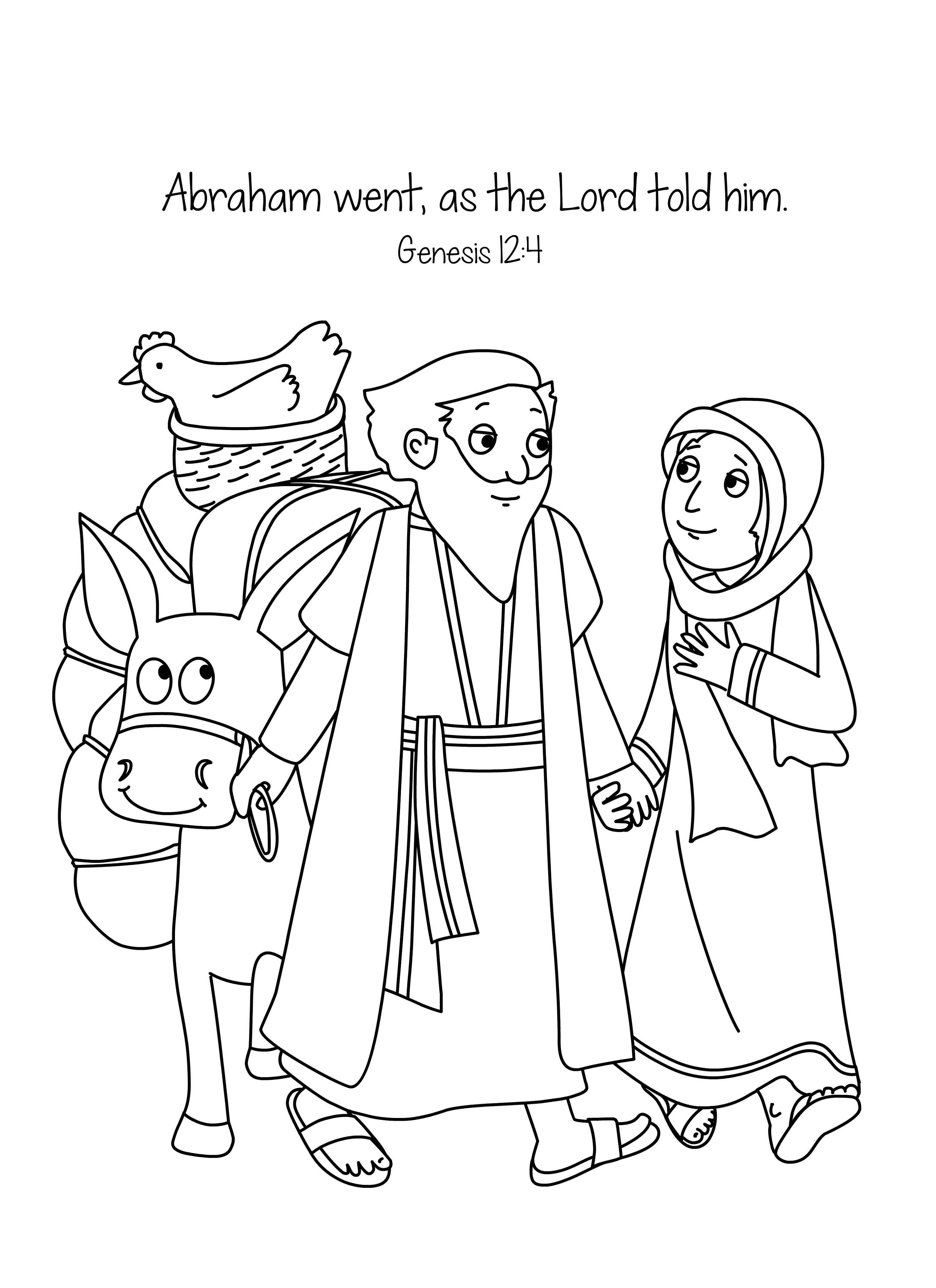 Abraham and sarah coloring pages activity shelter