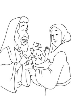 Abraham sarah baby isaac gen colouring by mrfitz tpt