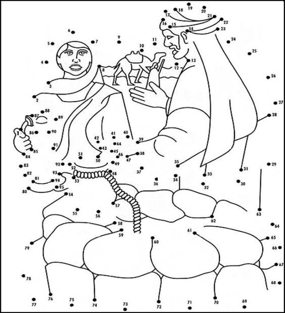 Isaac and rebekah coloring pages