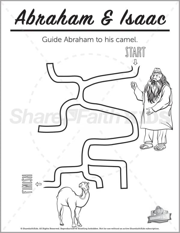 Genesis abraham and isaac preschool mazes â