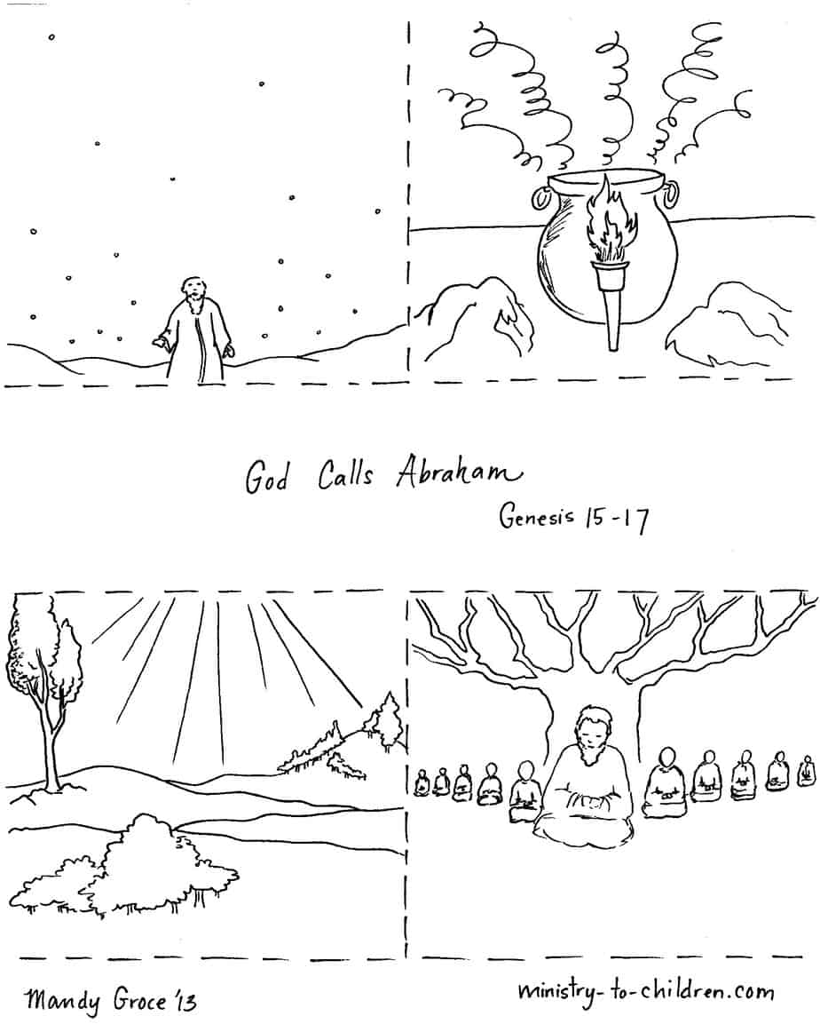 God calls abraham coloring page