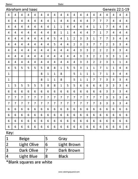 Abraham and isaac coloring