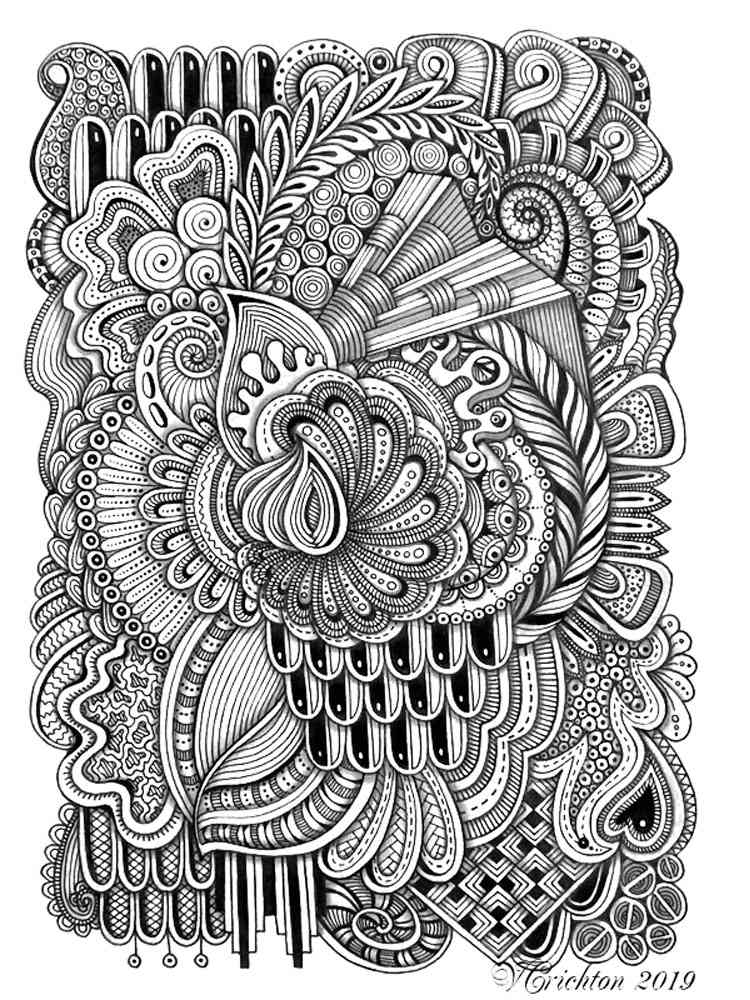 Abstract coloring pages for adults