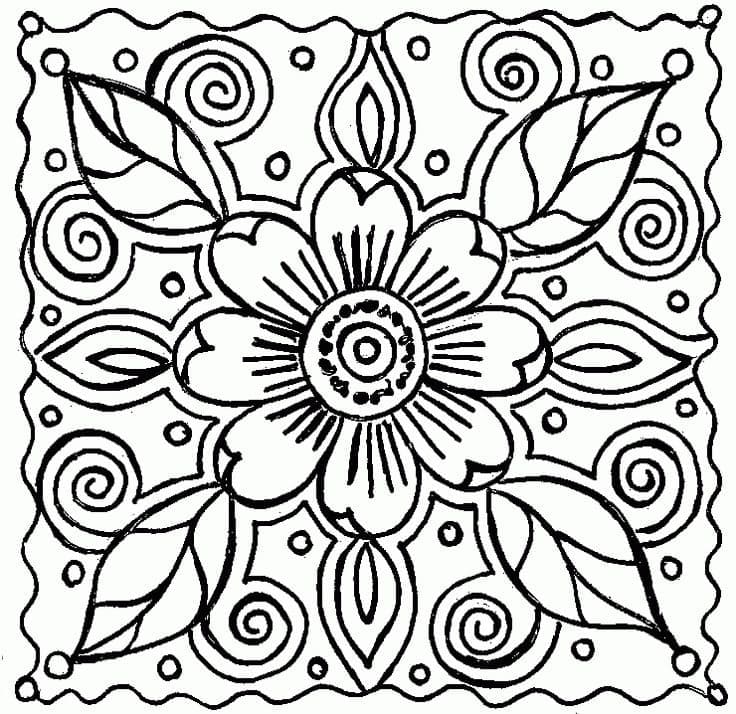 Free printable abstract coloring page