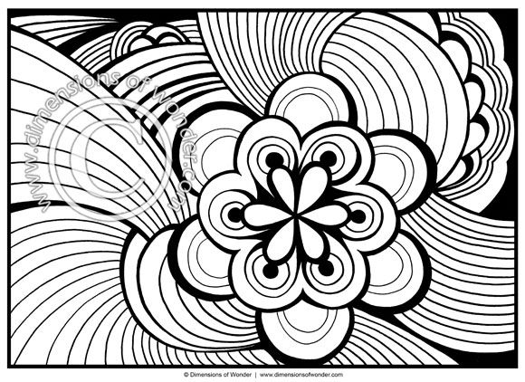 Abstract coloring pages for adults printable