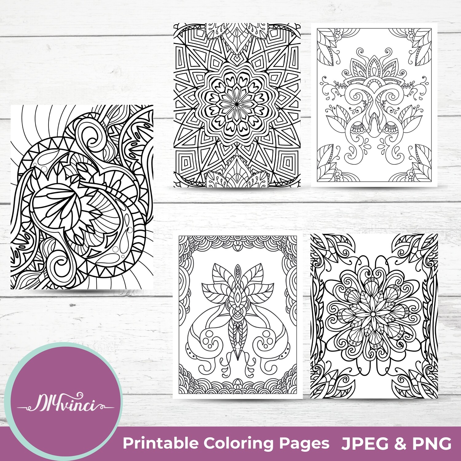 Printable abstract coloring pages