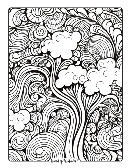 Abstract coloring pages