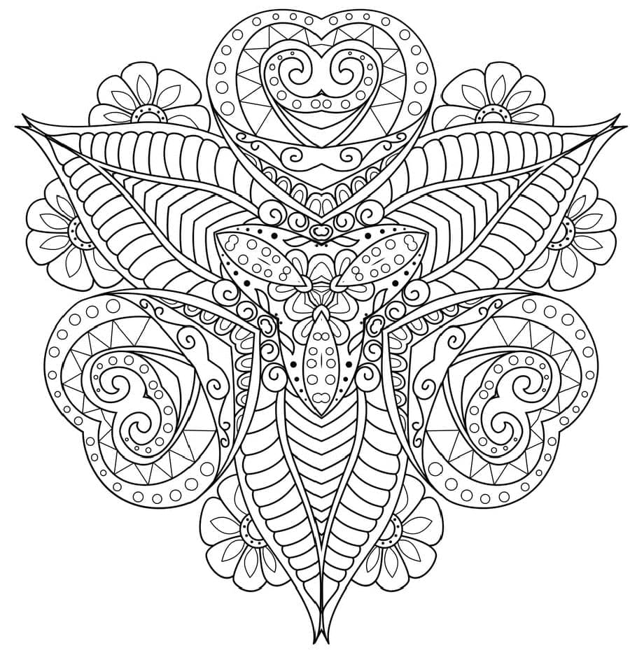 Beautiful abstract coloring page