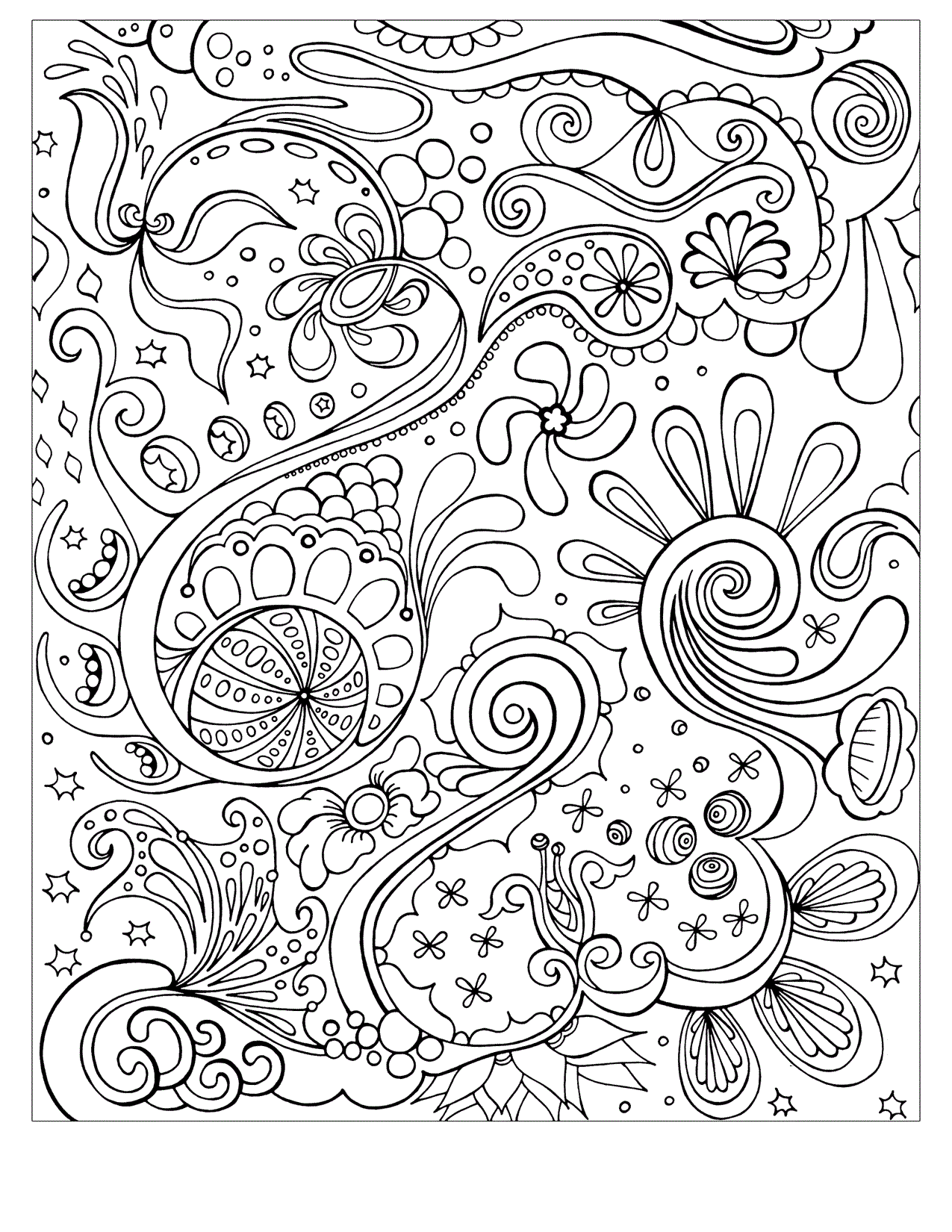 Free printable abstract coloring pages for kids