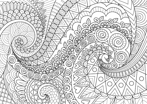 Abstract coloring page images