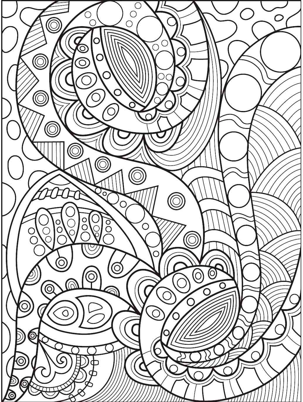 Abstract coloring pages for adults