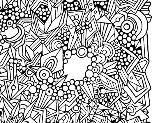Zen art coloring page abstract art doodle adult coloring page instant digital download printable cosmic coloring pages