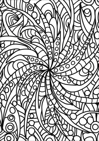 Abstract doodle coloring page free printable coloring pages