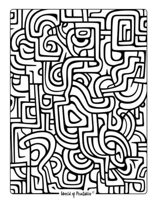 Abstract coloring pages