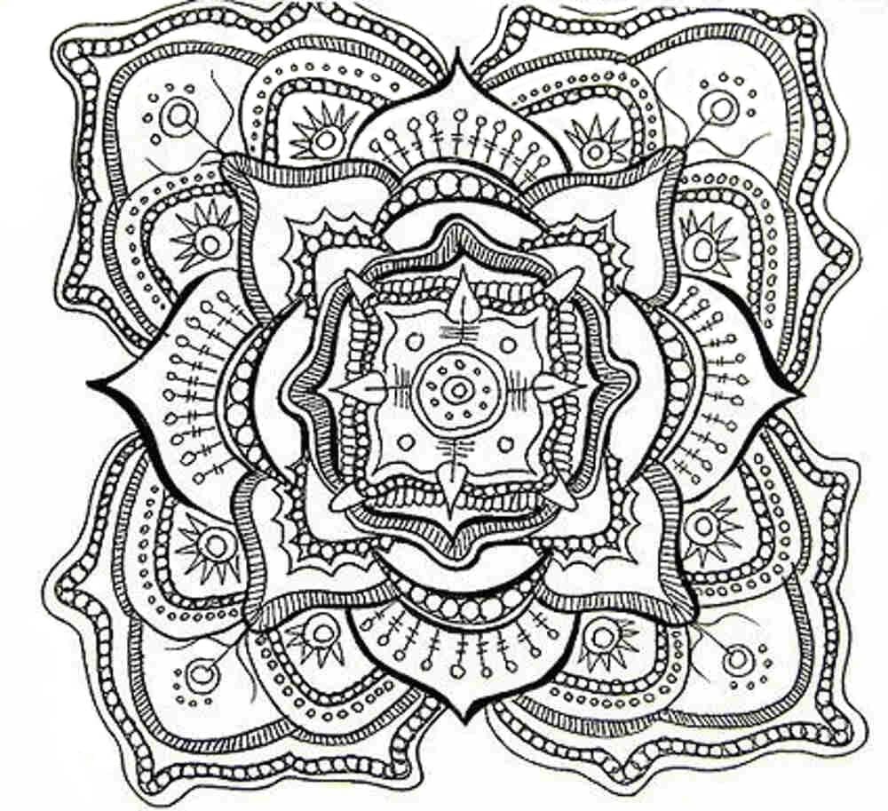 Print abstract pattern coloring page