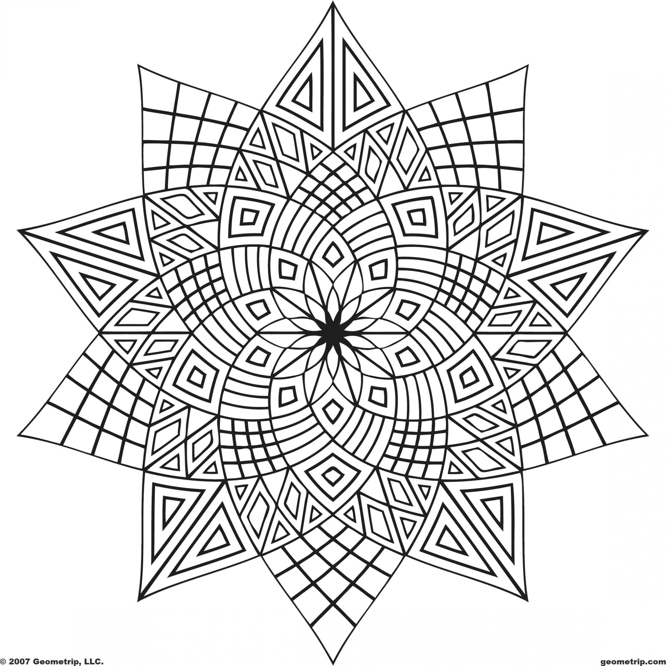 Printable abstract coloring pages for stress relief