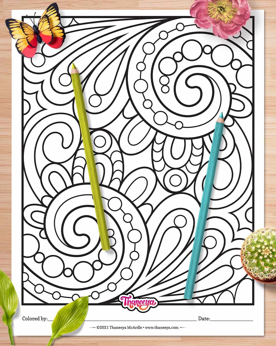 Easy abstract coloring pages