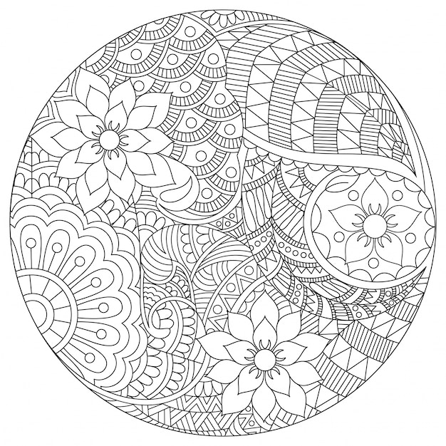 Abstract coloring page images