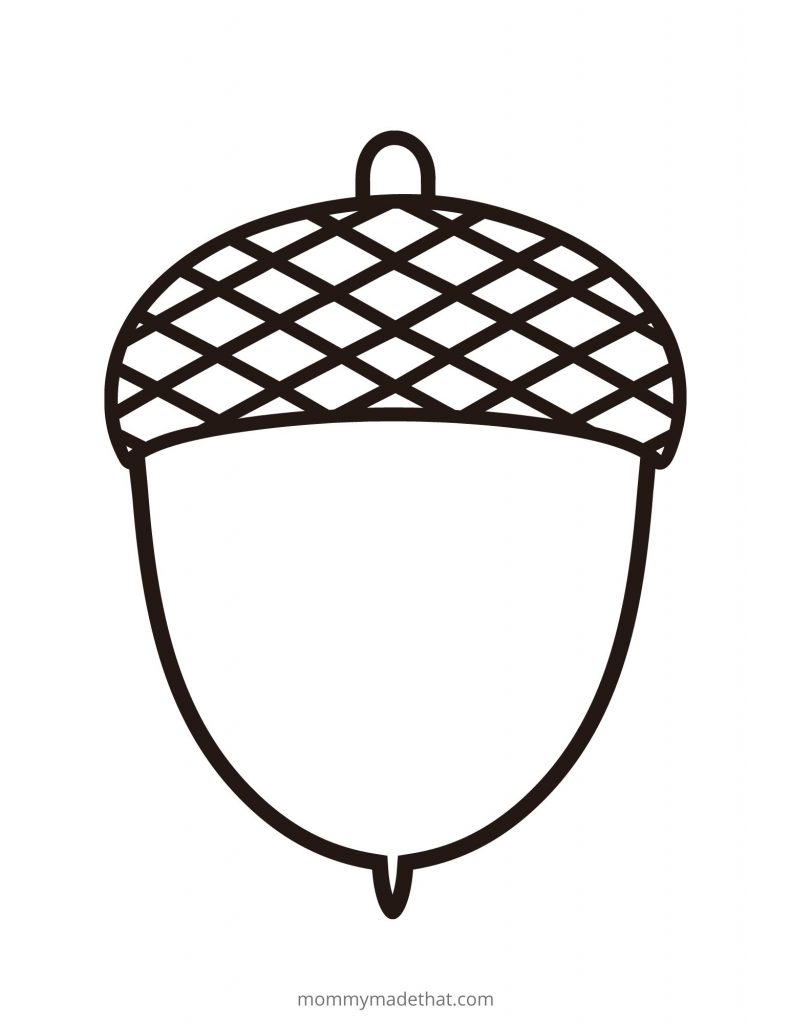 Free acorn template printables