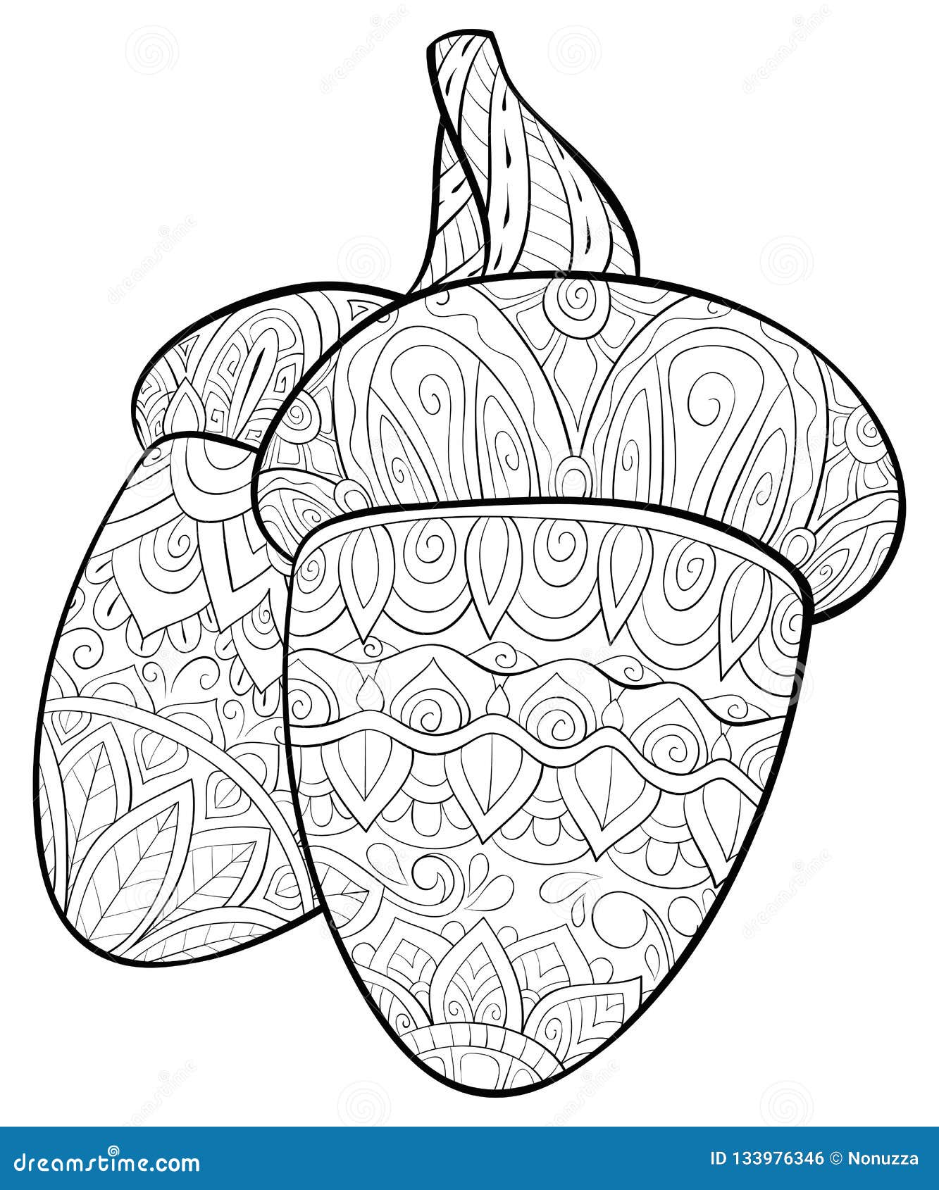 Cute acorn coloring book stock illustrations â cute acorn coloring book stock illustrations vectors clipart