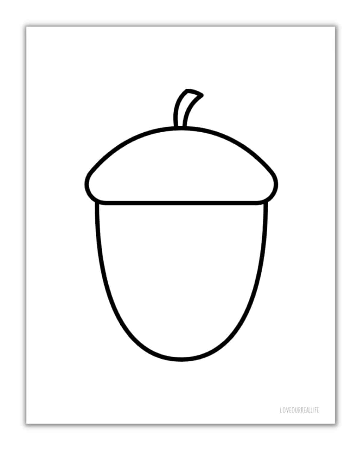 Free acorn template printables