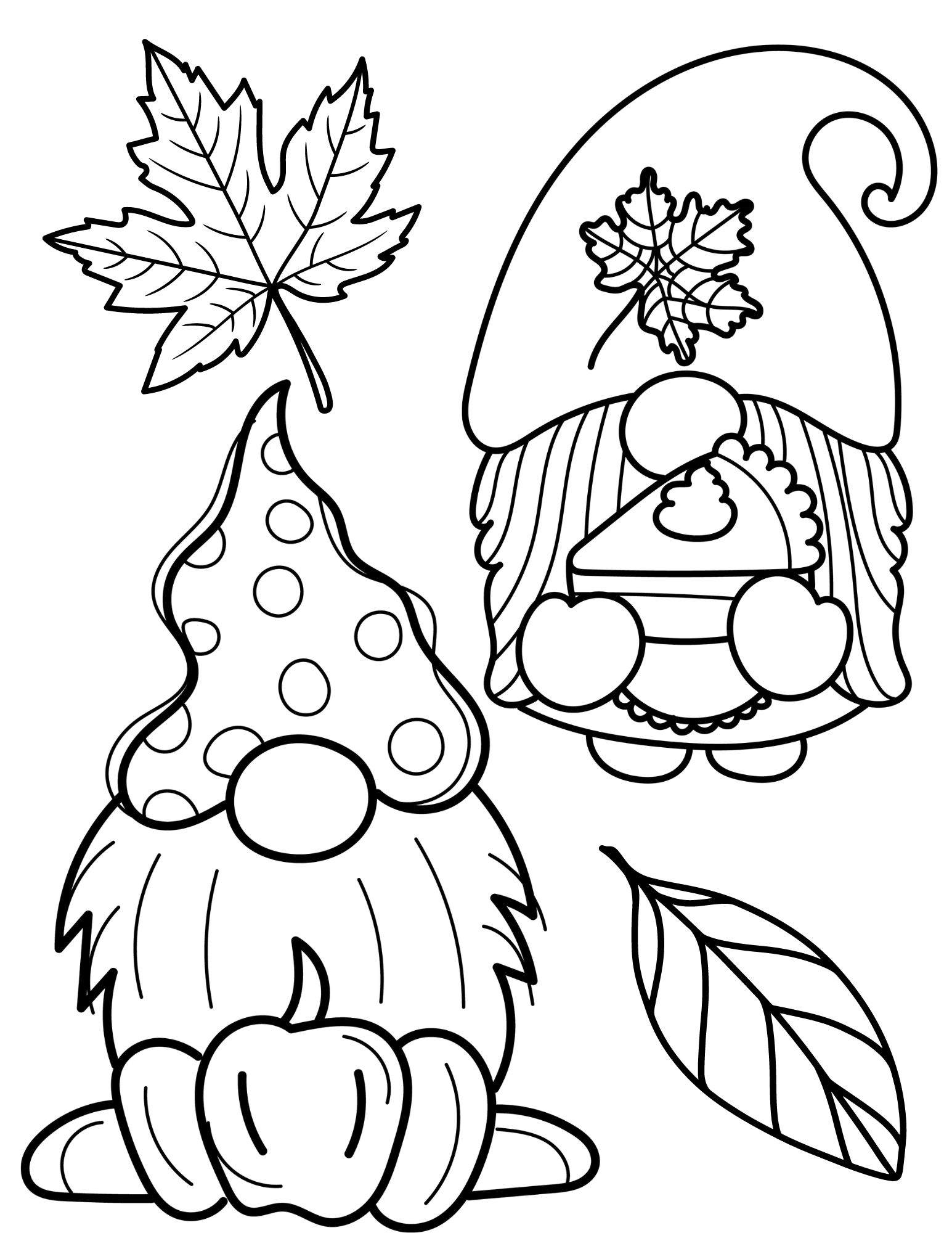 Printable cute fall coloring pages