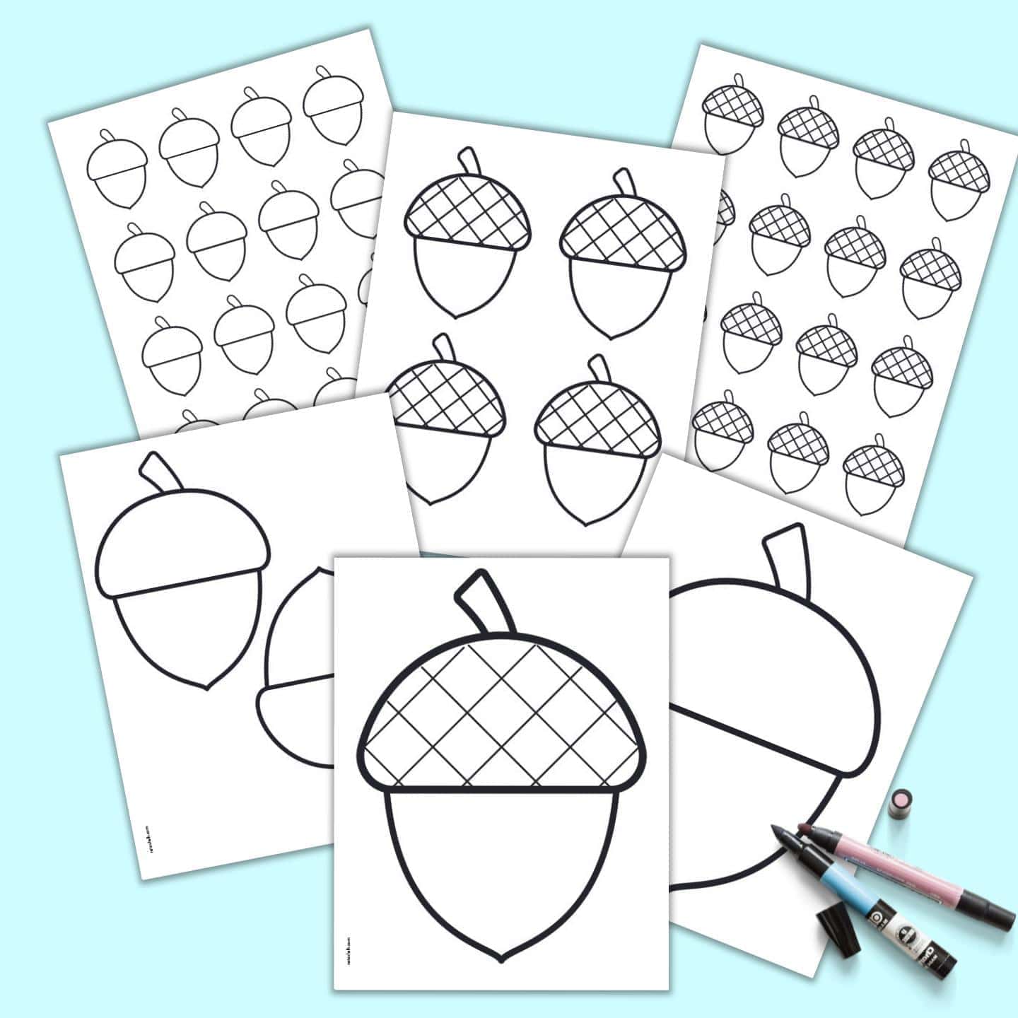 Free printable acorn templates