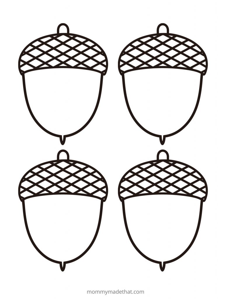 Free acorn template printables