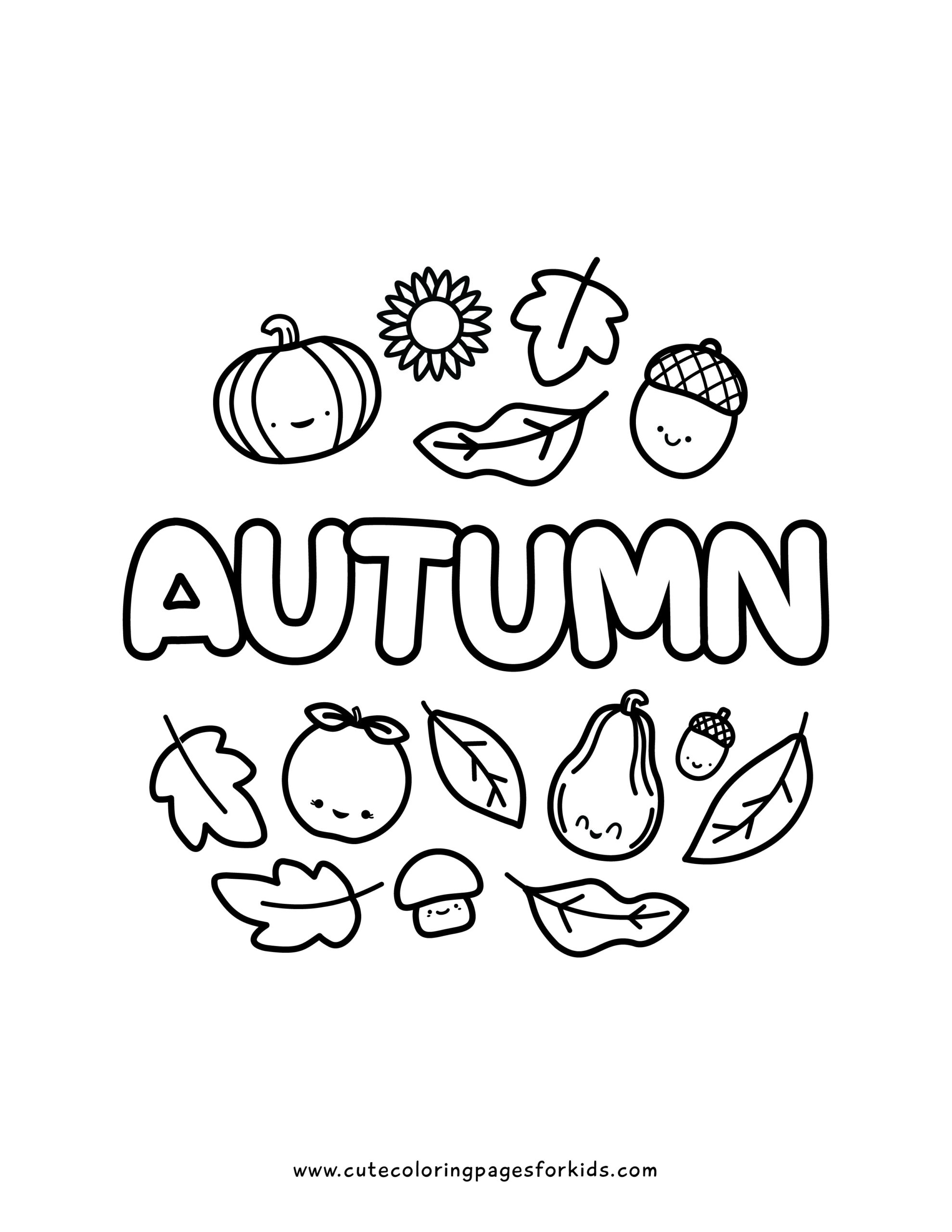 Fall coloring pages