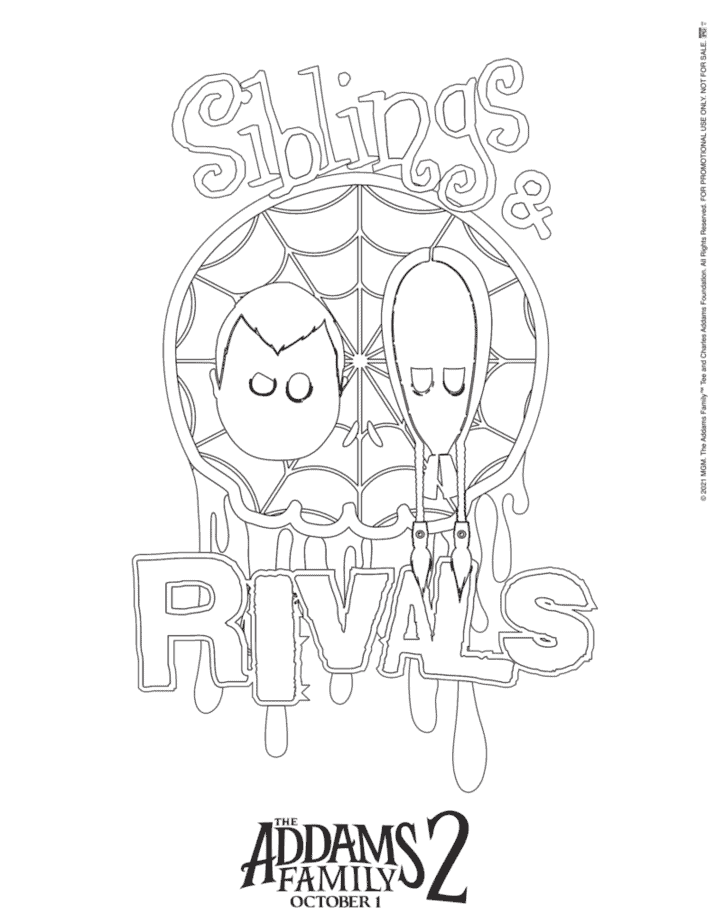 Free addams family coloring pages review