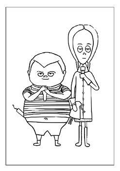 Dive into the spooky world of the addams family with printable coloring pages