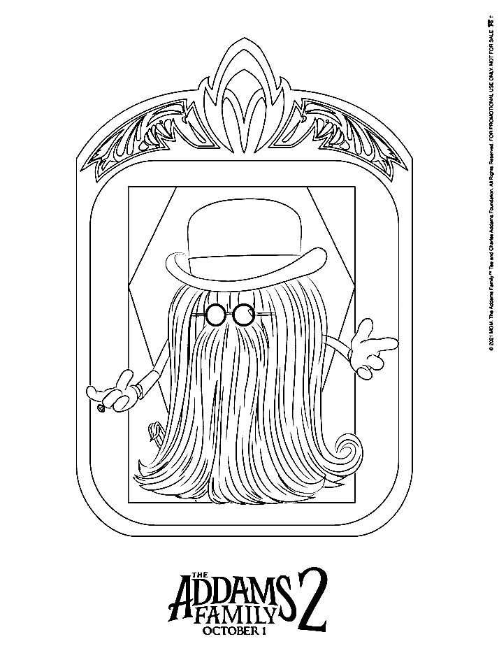 The addams family coloring pages