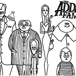 The addams family coloring pages printable for free download