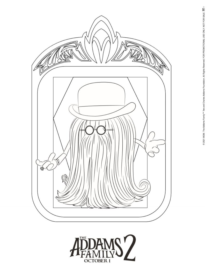 Dreadfully fun coloring pages for the addams family