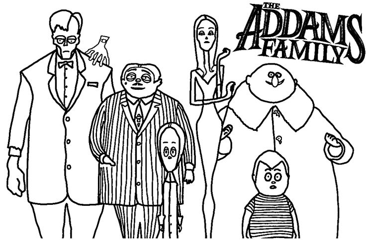 The addams family coloring pages