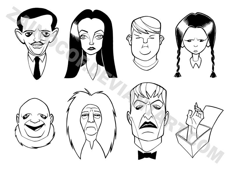 Addams family coloring pages family coloring pages family coloring addams family