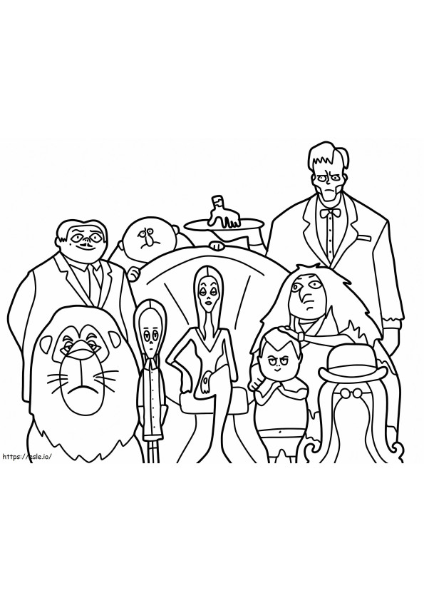 Print the addams family coloring page