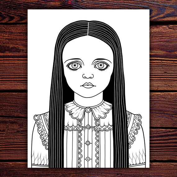 Best wednesday addams coloring pages gothic printable pdf addams family