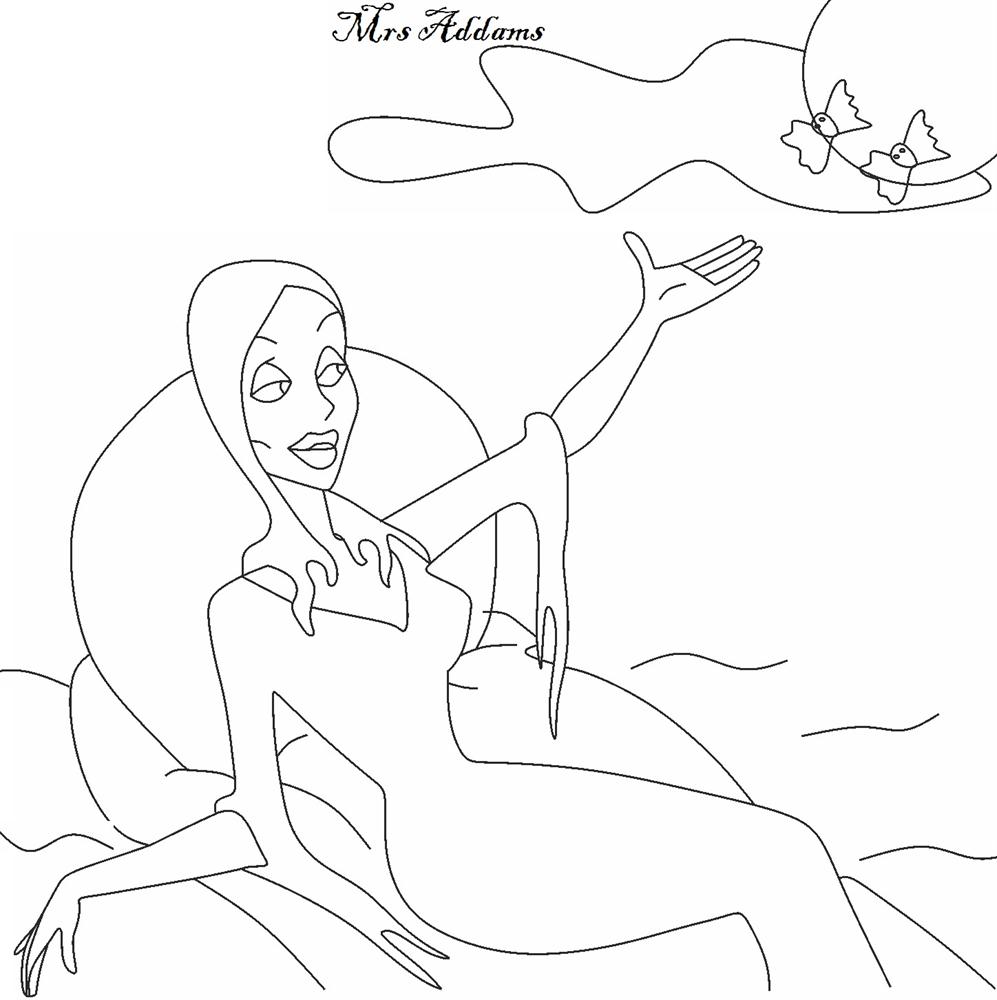 The addams family coloring pages