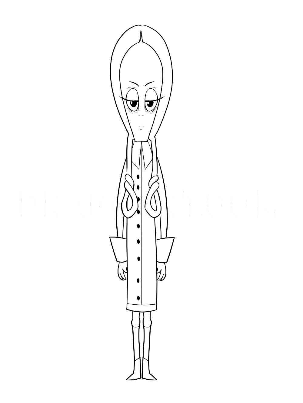 The addams family coloring page