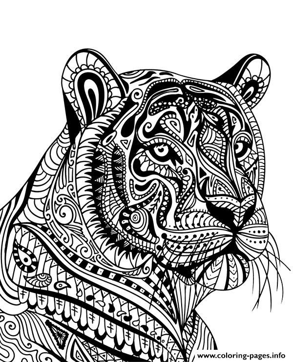 Print mandala tiger adult animal coloring pages animal coloring pages mandala coloring pages mandala coloring