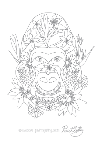 Printable animal adult coloring book get free pages