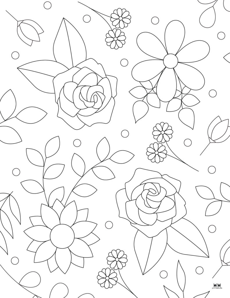 Flower coloring pages