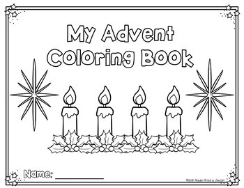 Advent coloring sheets by made with a smile tpt