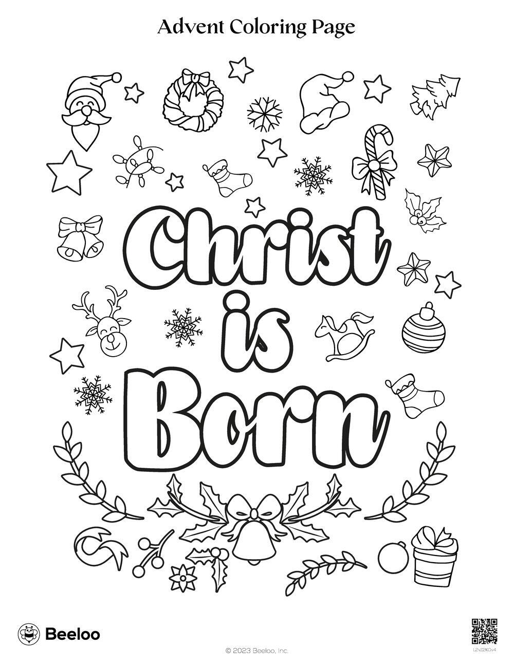 Advent coloring page â printable crafts and activities for kids